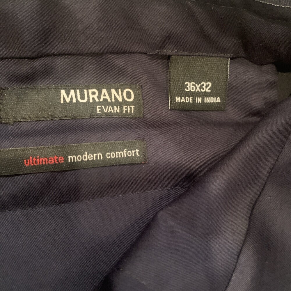 Murano Evan Fit Men's Navy Cuffed Dress Pants 36x32 - Picture 7 of 9